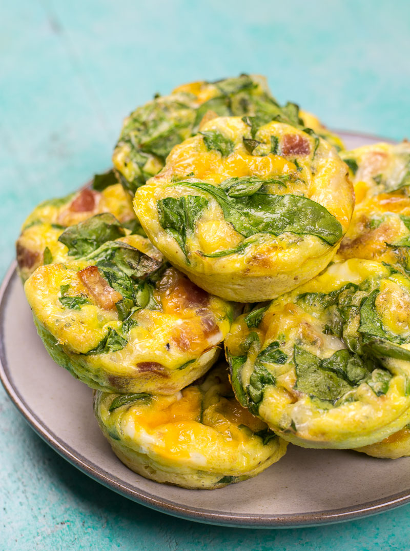 Keto Spinach And Bacon Egg Muffins