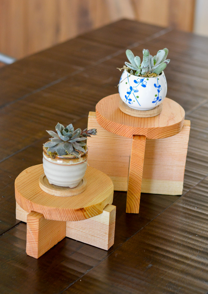 DIY Plant Pedestal (easy woodworking project)
