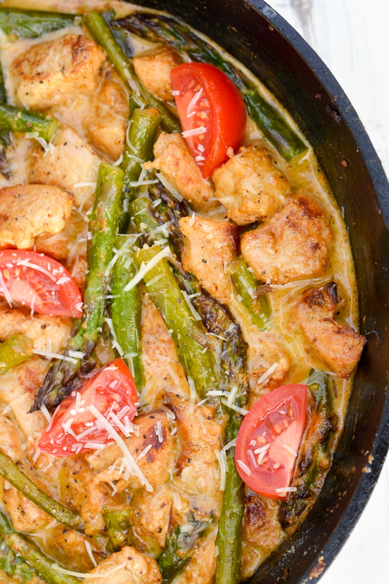 Keto Tuscan Chicken And Asparagus