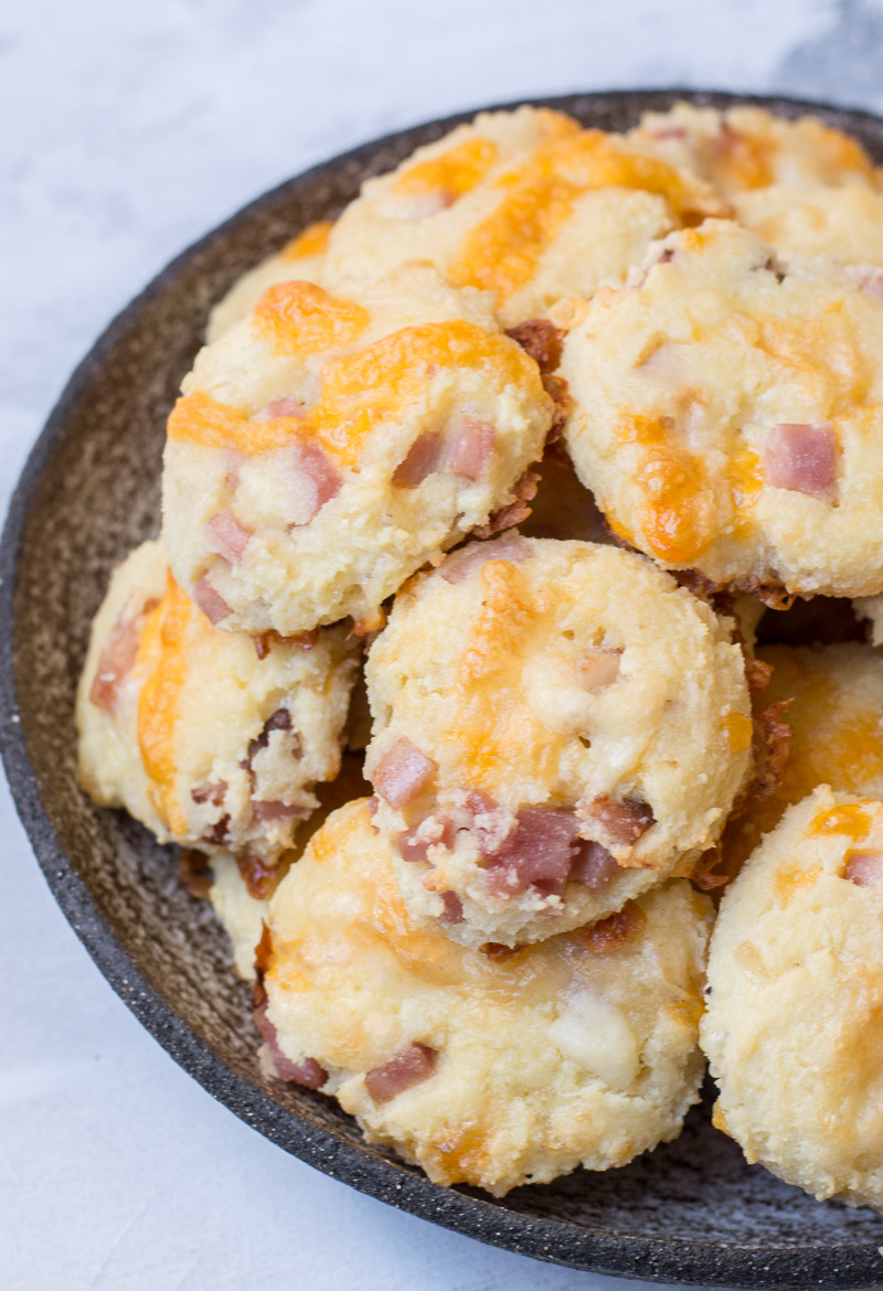 Keto Ham and Cheese Breakfast Biscuits