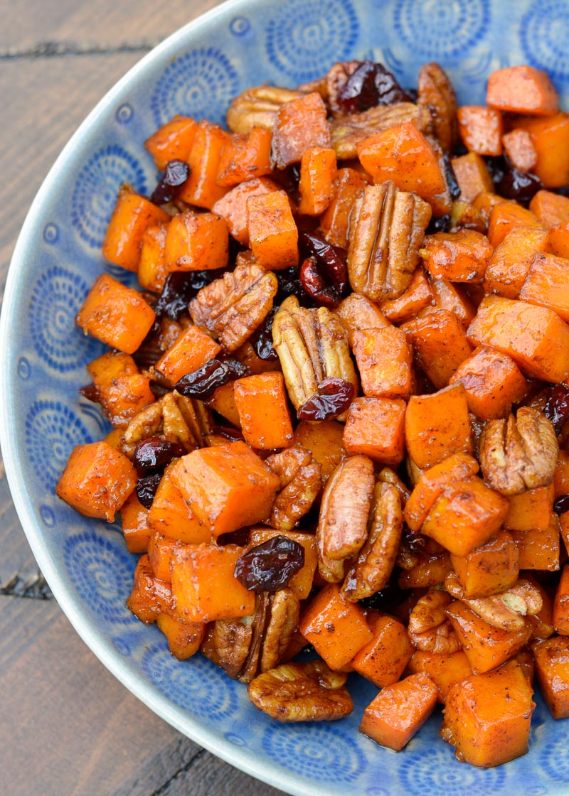 Roasted Butternut Squash with Cranberries and Pecans-image