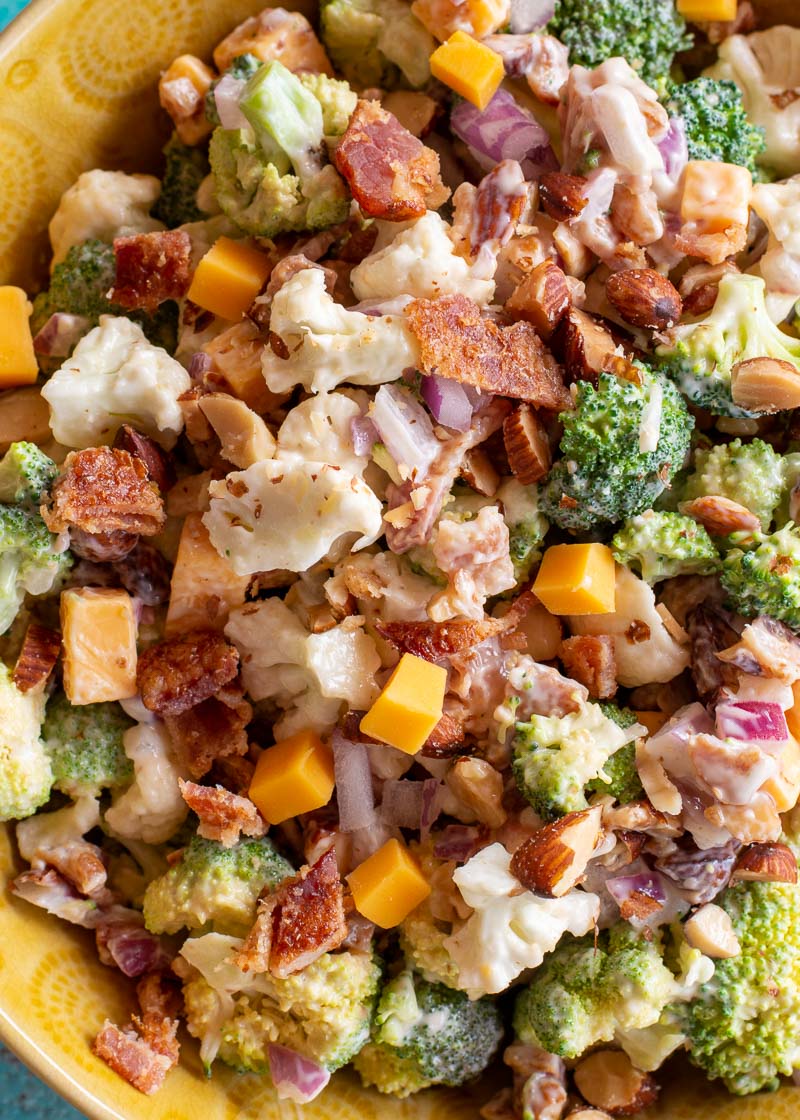 Broccoli Cauliflower Salad