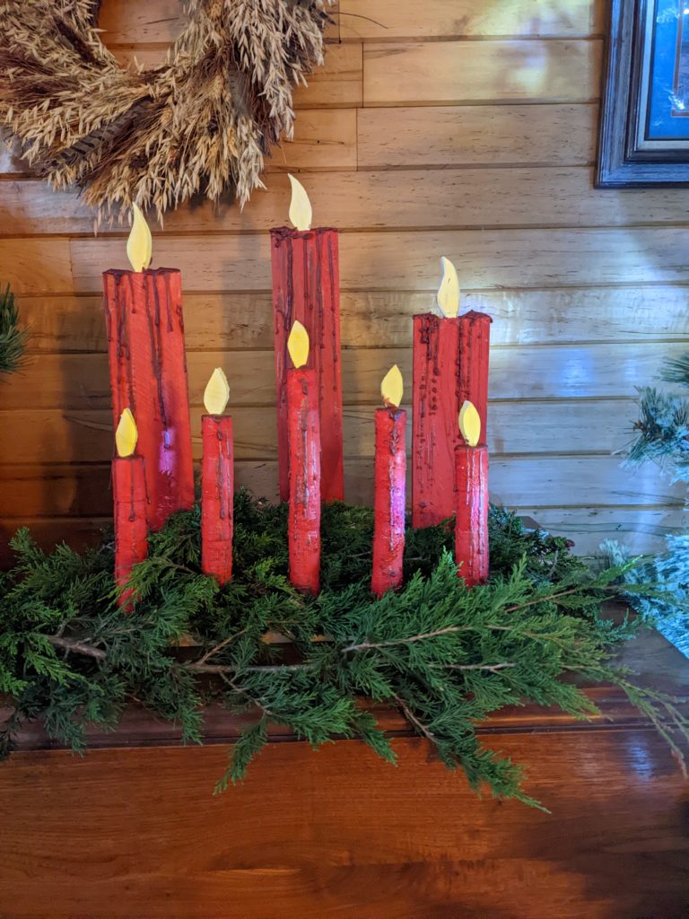 DIY Christmas candle set